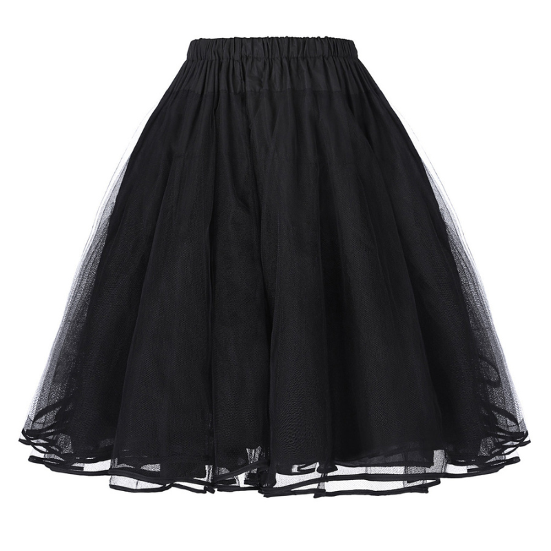 Cherry Patterns Pleated Buttons Decorated Elastic Waist High Waist Swing A-Line Skirt with Pockets