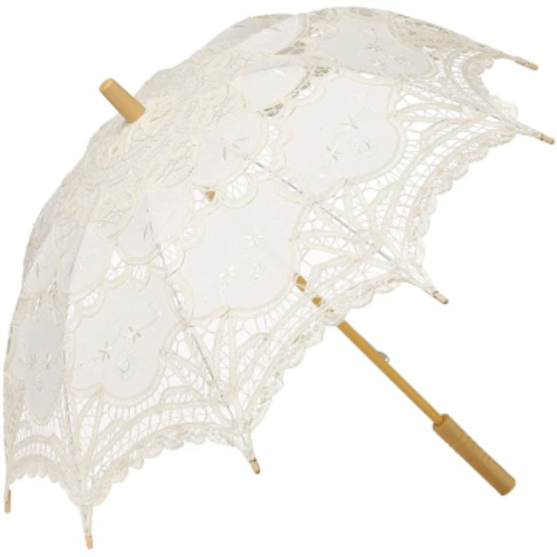 Lace Umbrella Vintage Wedding Bridal Umbrella for Decoration Photo Lady Costume 1920s Party