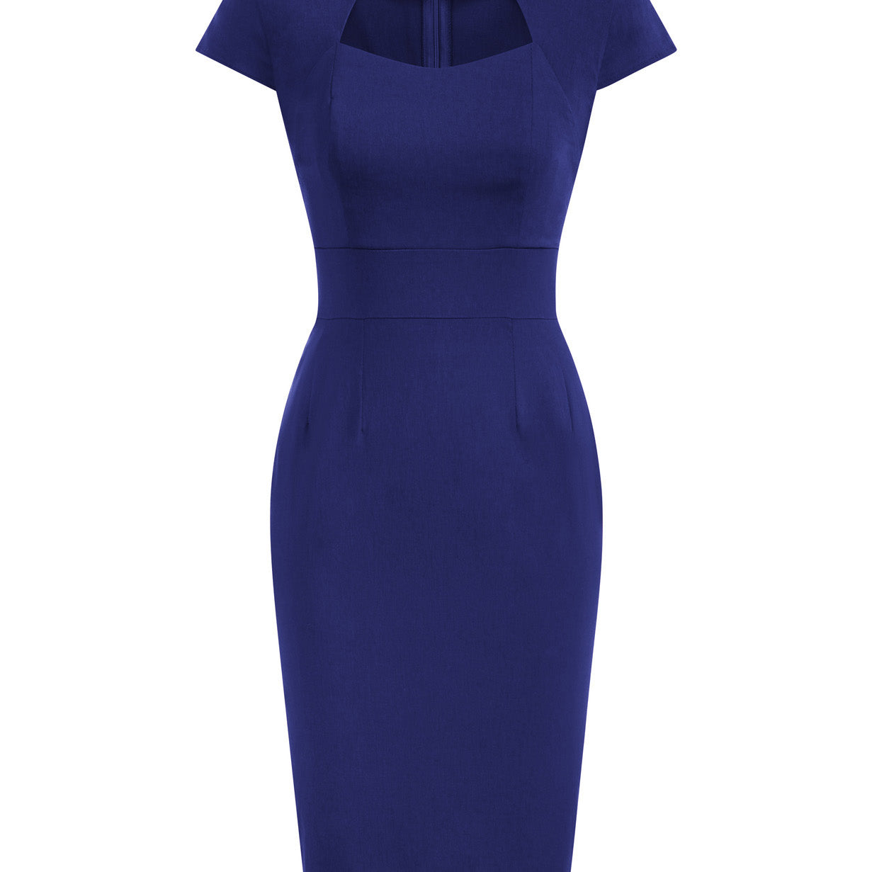 Vintage Cap Sleeve High Stretchy Hips-Wrapped Bodycon Pencil Dress