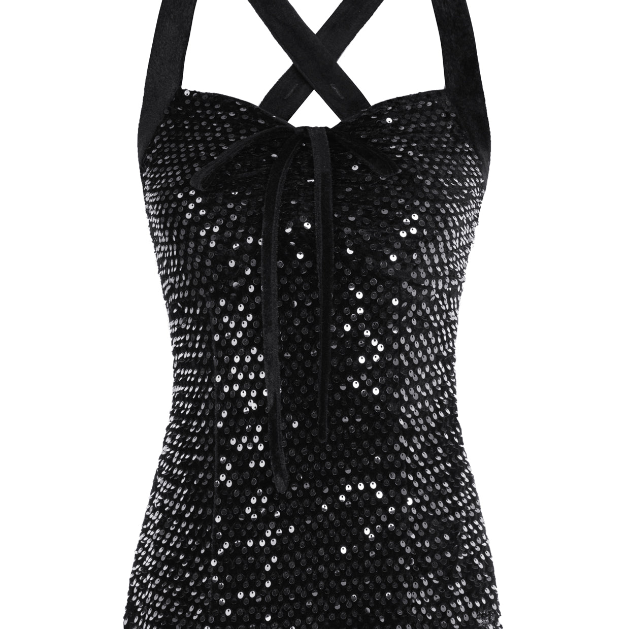 Seckill Offer⌛Sparkly Sequin Tops for Women Velvet Strappy Camis Tank Tops Night Party