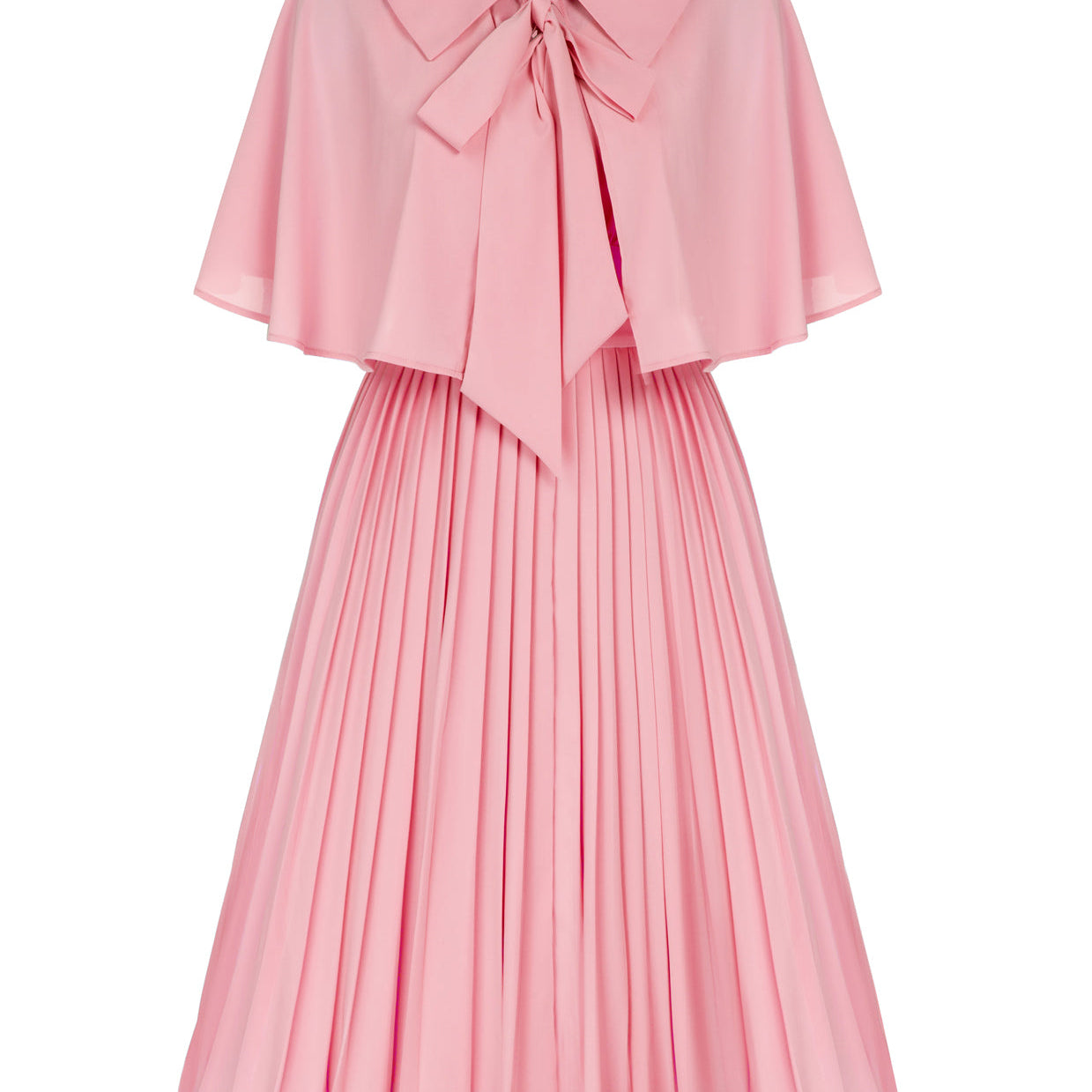 Seckill Offer⌛Pleated Dress with Cape Sweetheart Neck Smocked Back A-Line Dress