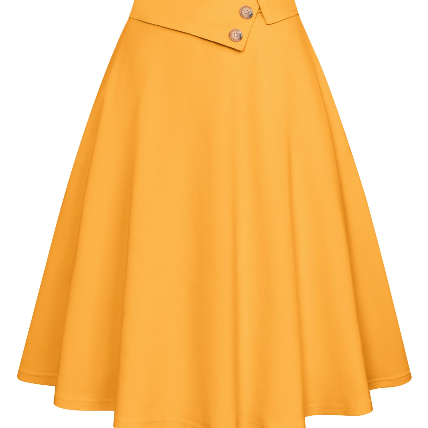 Vintage Solid Color Swing Skirt