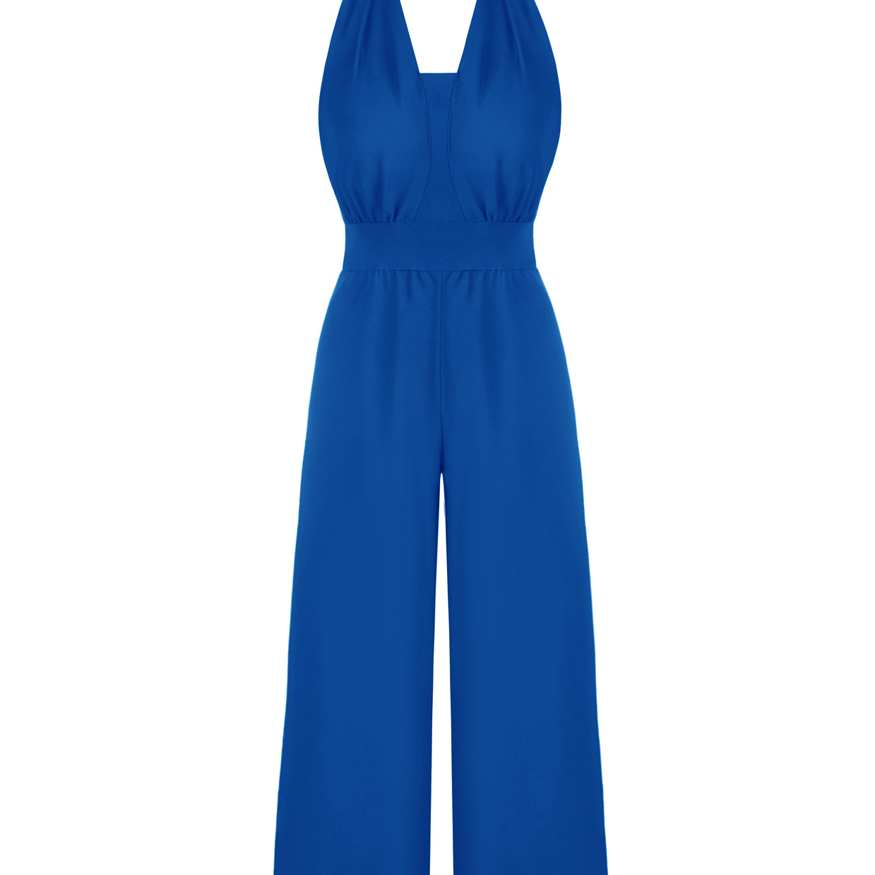 Halter Jumpsuits High Waisted Wide Leg Jumpsuits with Pockets