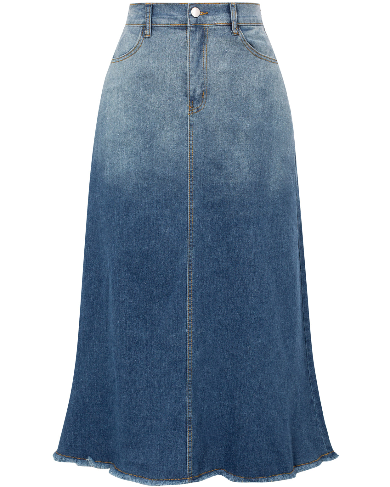 Multi-Pocket Jean Skirt