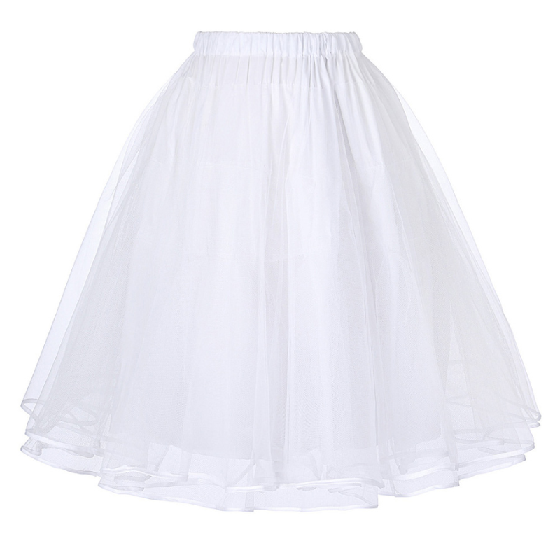 Elastic Waist Plaided Skirt High Waist Buttons Decorated Flared A-Line Skirt with Pockets