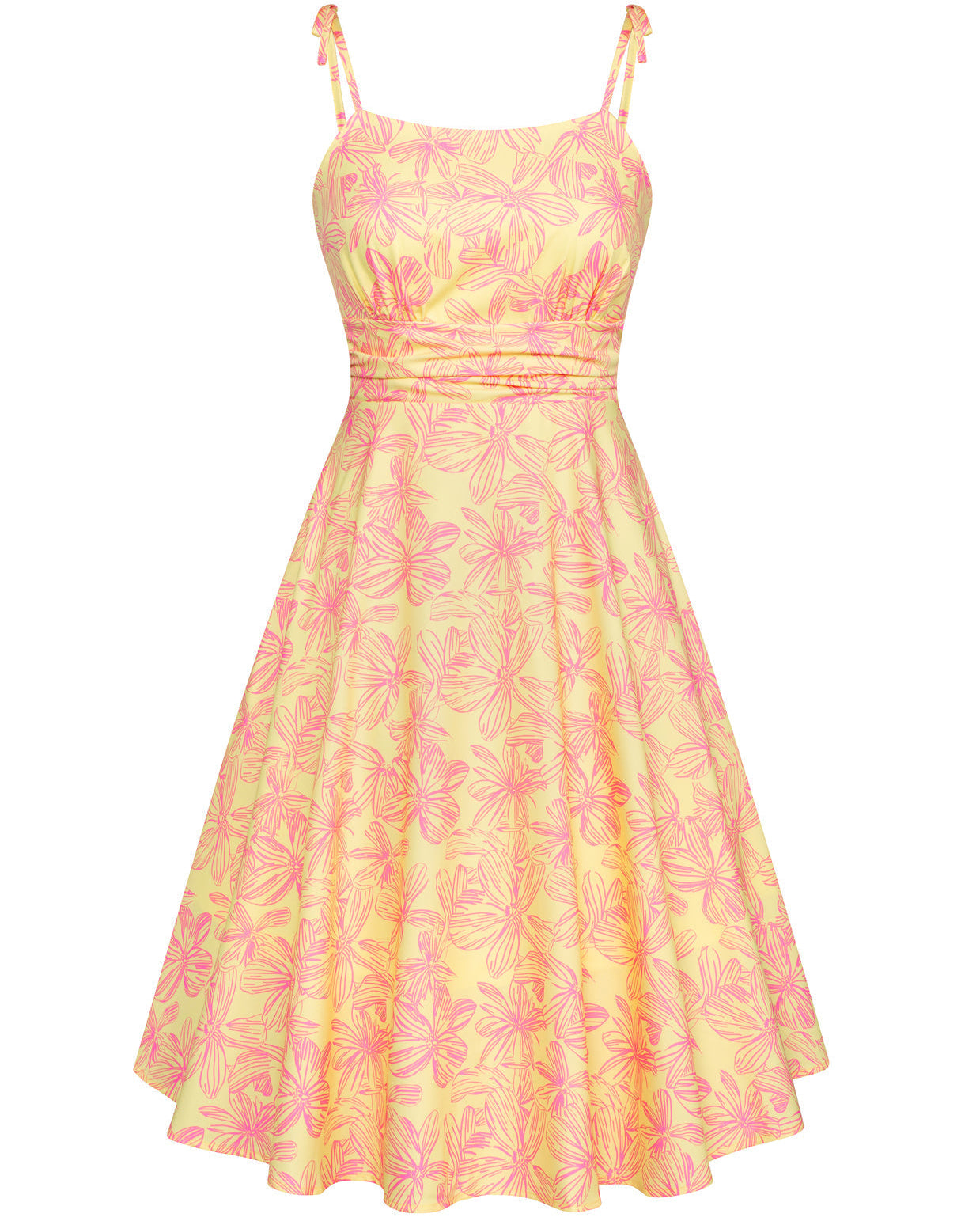 Vintage Floral Pattern Slip Dress