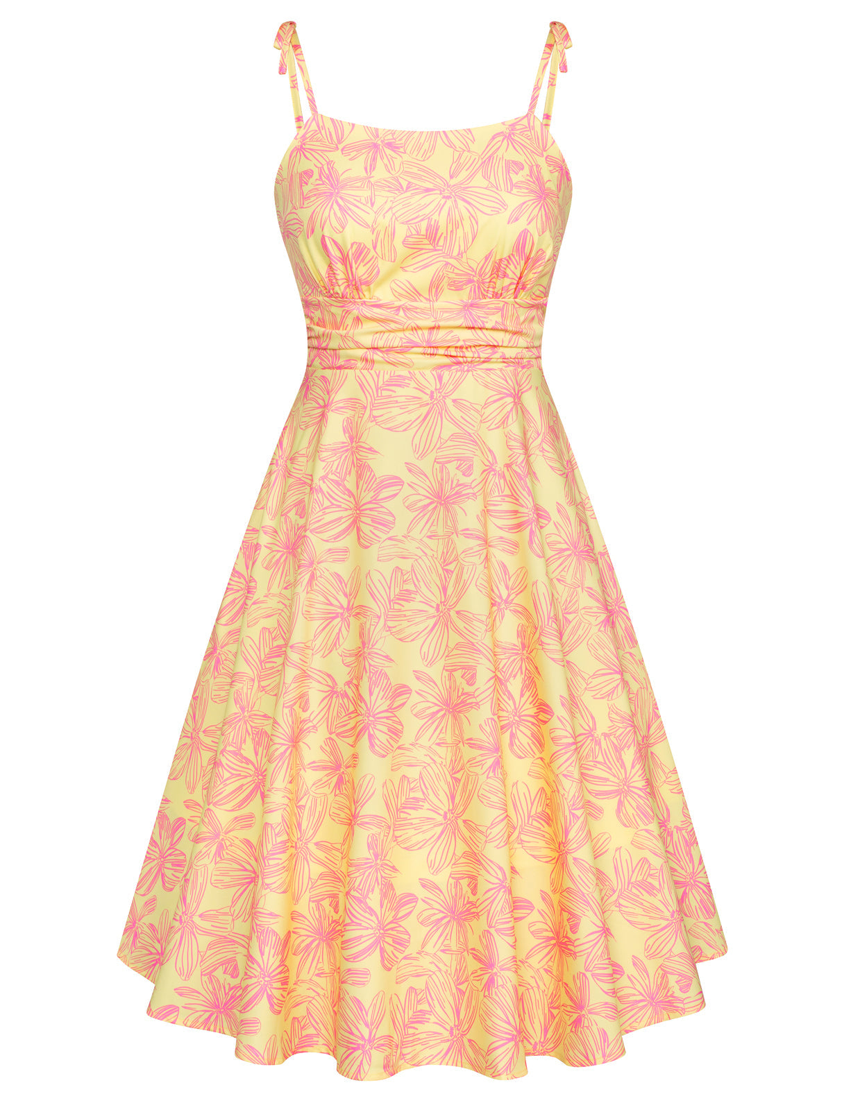 Vintage Floral Pattern Slip Dress