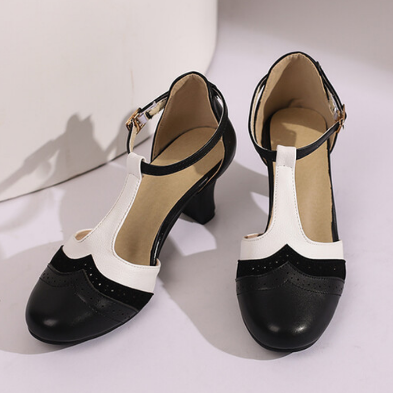 Retro Women's T Strap Pointed Toe Shoes