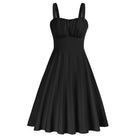 Vintage Solid Color Two-Way Defined Waist Dress