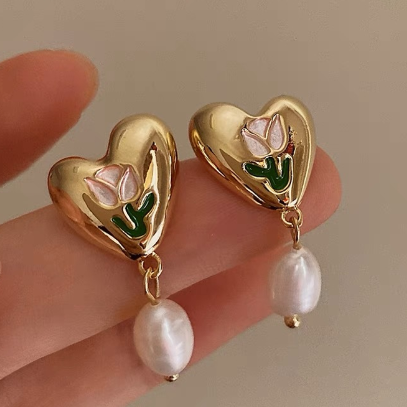 Retro Sweet Flower Earrings