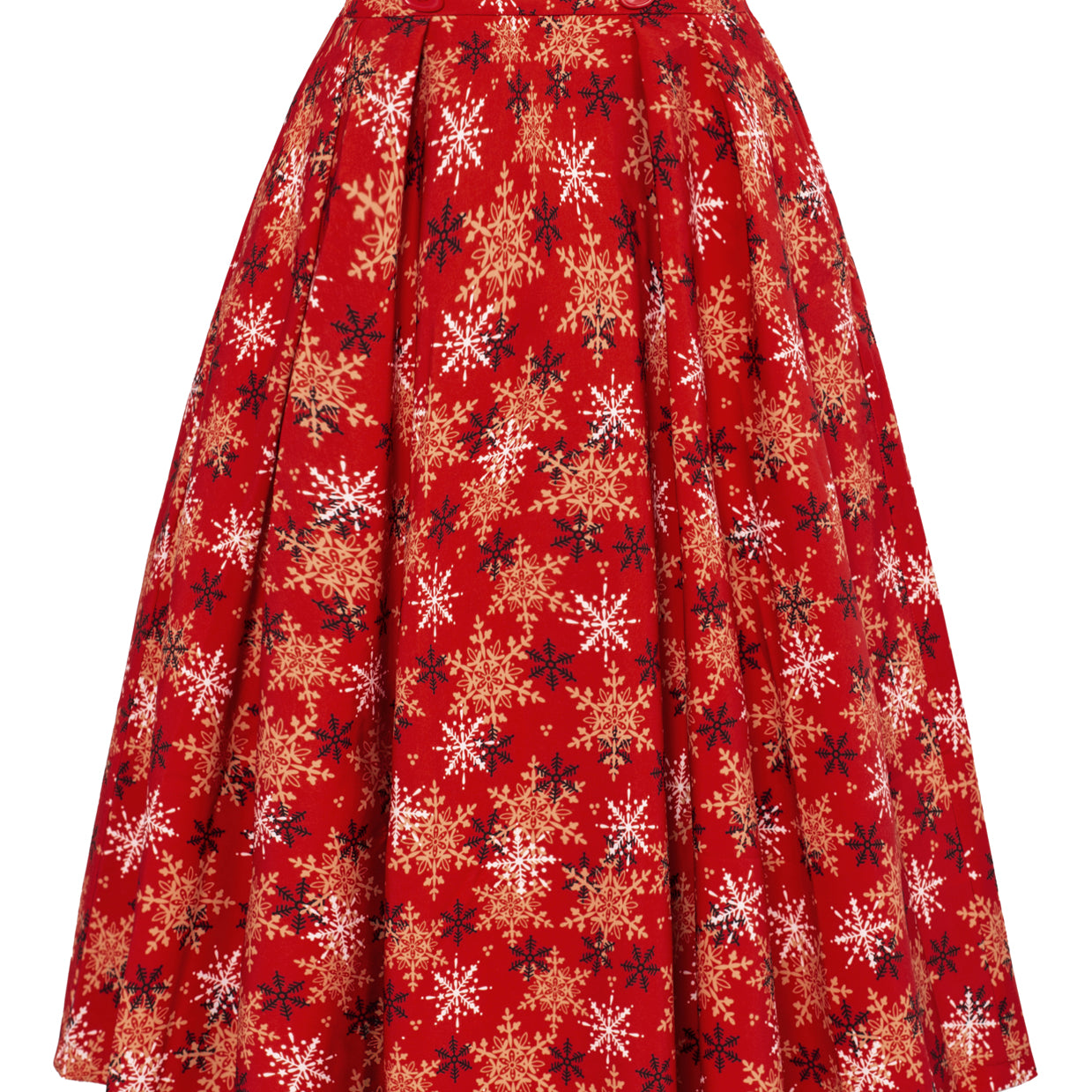 High Waist Snowflake Pattern Bow Decorate A-Line Skirt