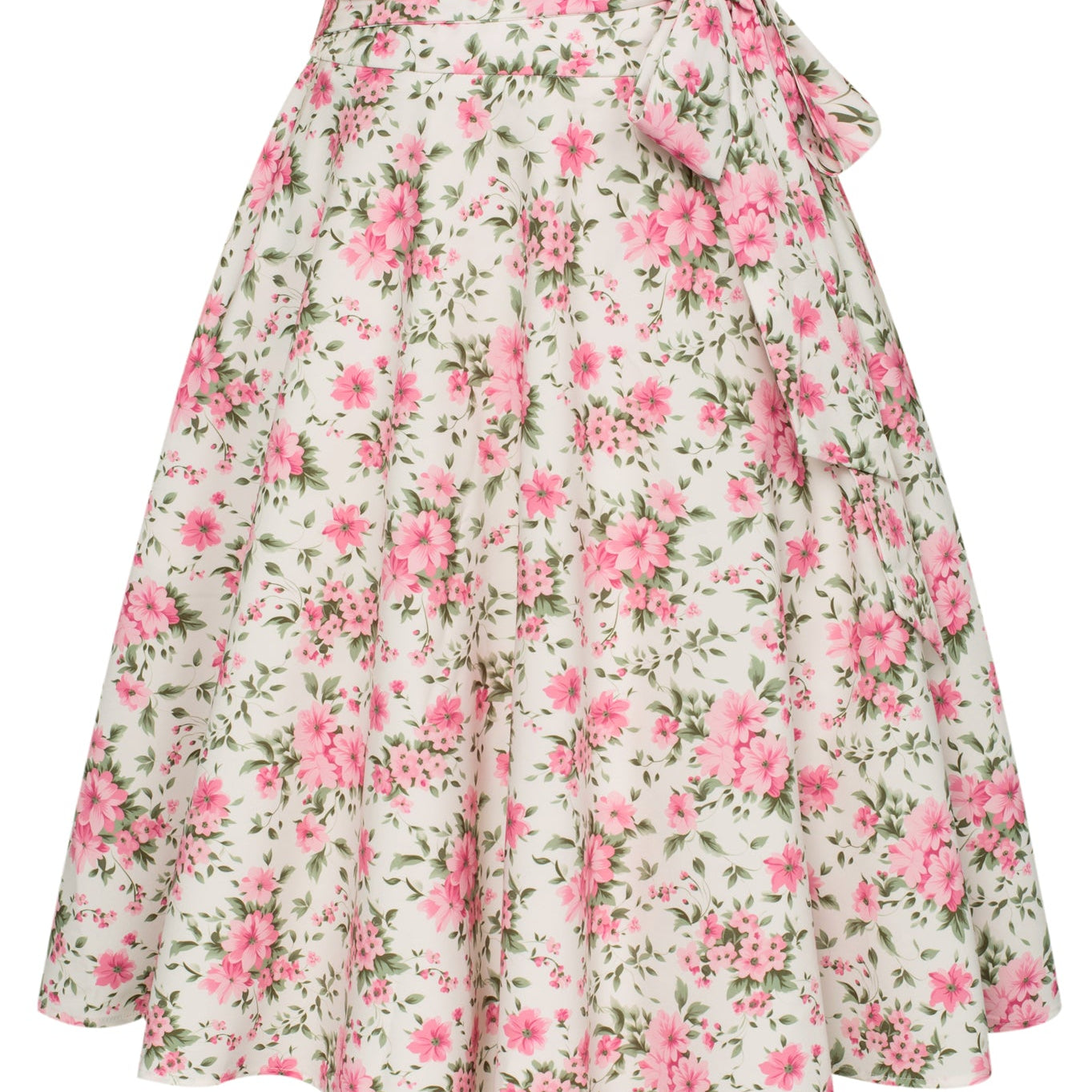 Floral Patterns Women's High Waist A-Line Pockets Skirt