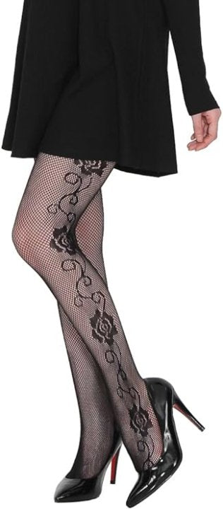 Hollow Sexy Fishnet Patterned Tights Black Tights