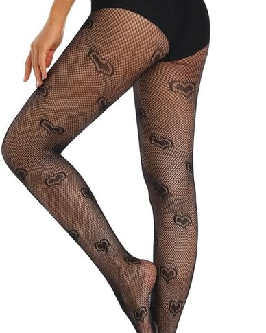 Hollow Sexy Fishnet Patterned Tights Black Tights