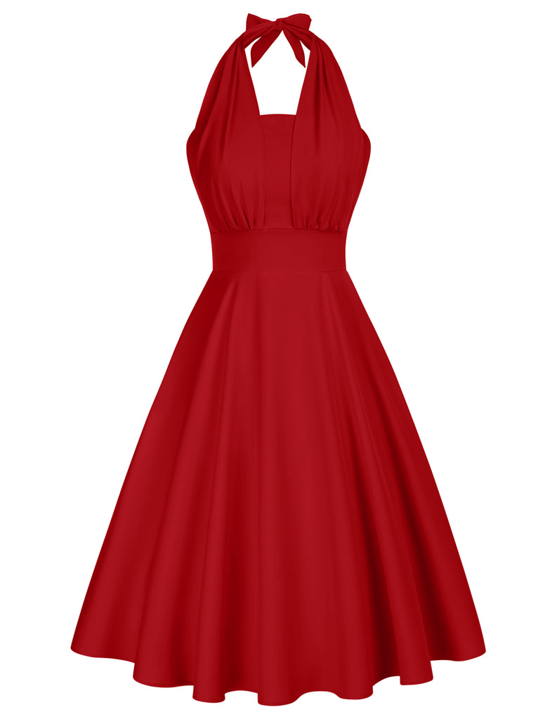 1950s Halter Cocktail Party Rockabilly Dresses