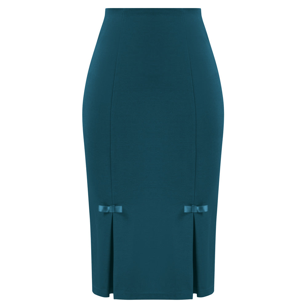 Bow-Knots Decorated Skirt High Waist Stretchy Bodycon Skirt⏰Flash Sale