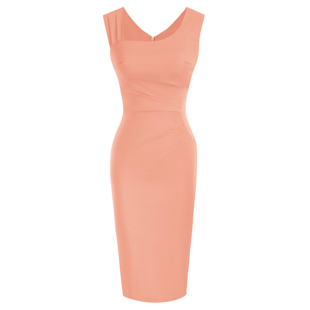Seckill Offer⌛Vintage Slim Fit Sleeveless Hips-Wrapped Bodycon Dress