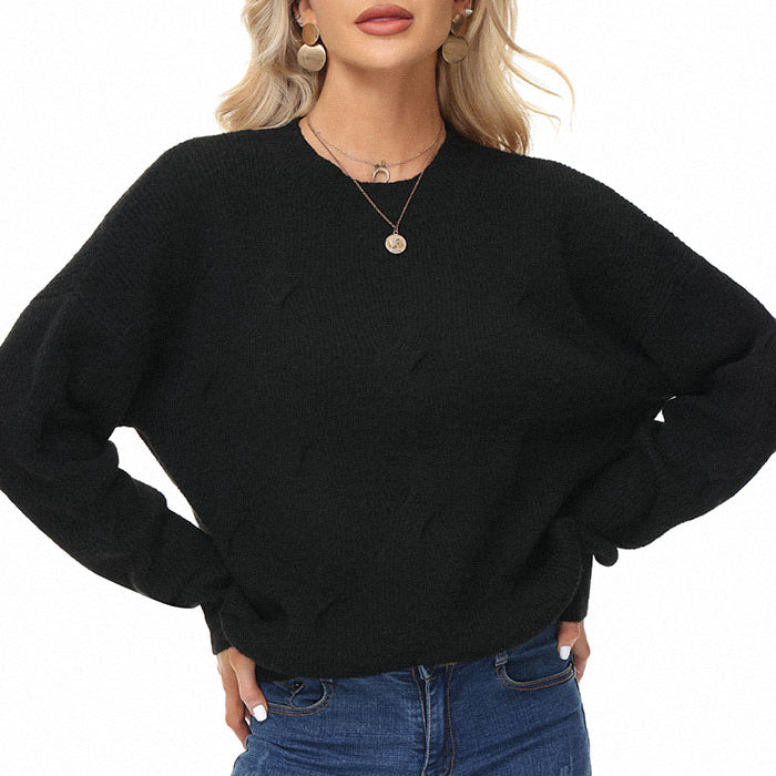 Frieeah Dropped Shoulder Pullover Sweater